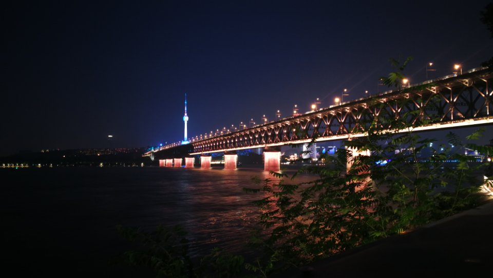 至喜长江大桥夜景图片