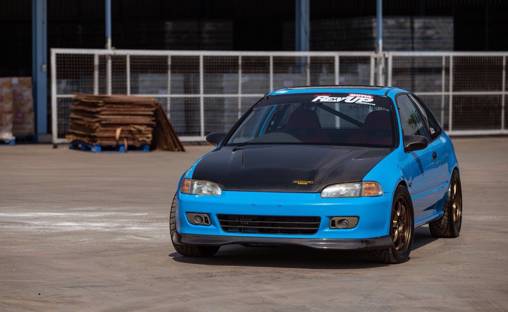 婴儿蓝 本田eg改装