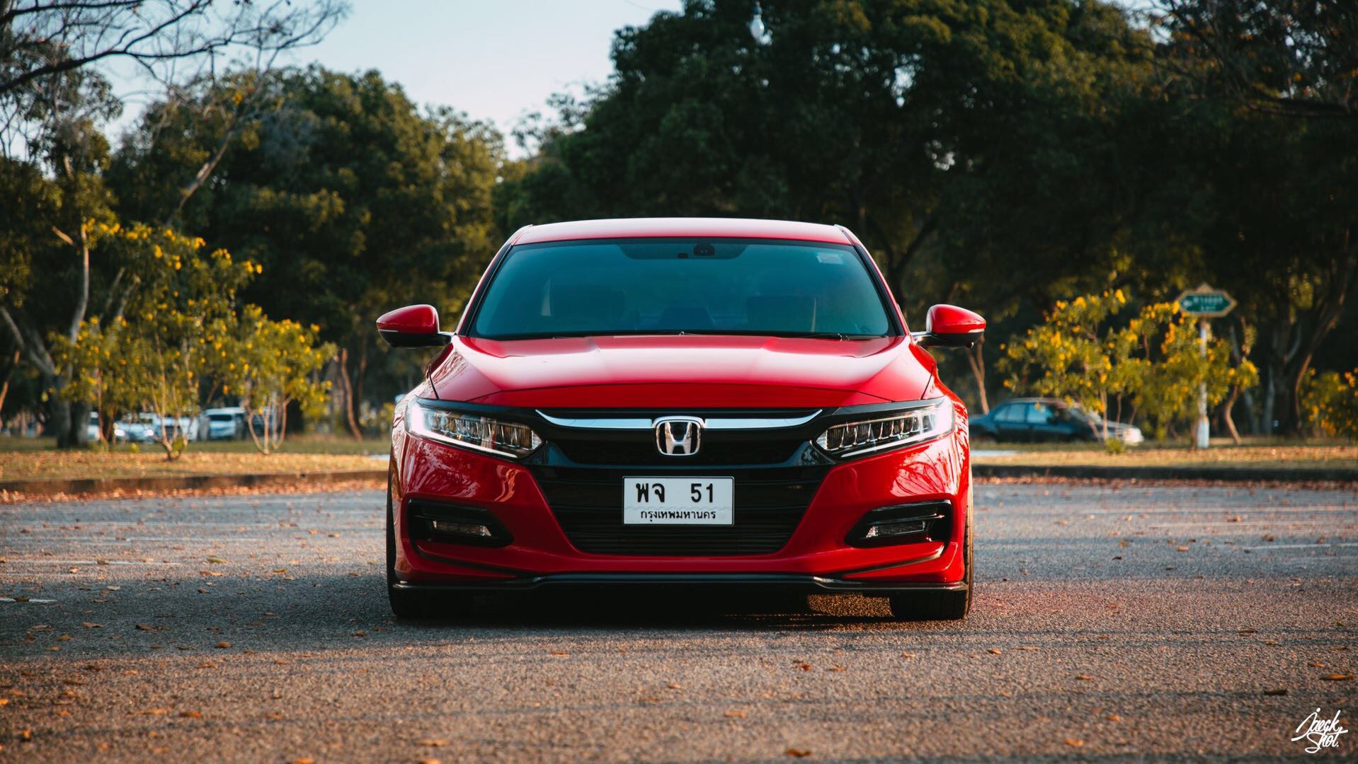 大红色本田十代雅阁改装案例