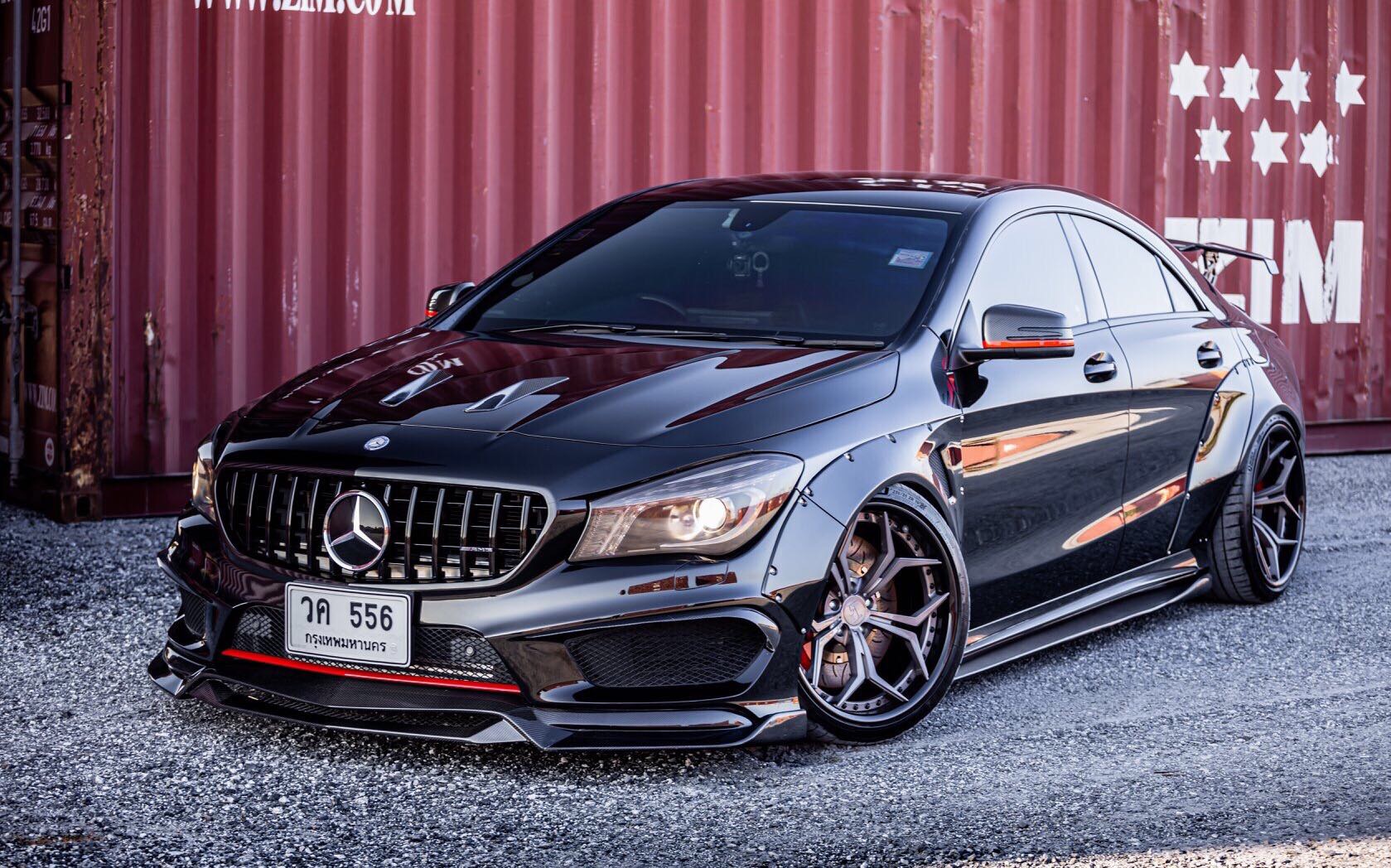 奔驰cla45amg改低趴宽体