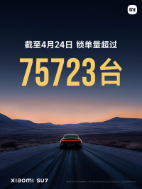 小米汽车亮相2024北京车展:雷军宣布小米SU7锁单75723台,已交付5781台