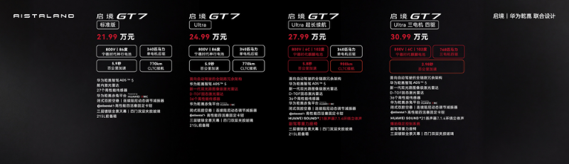启境GT7正式开启预售，预售价21.99万起
